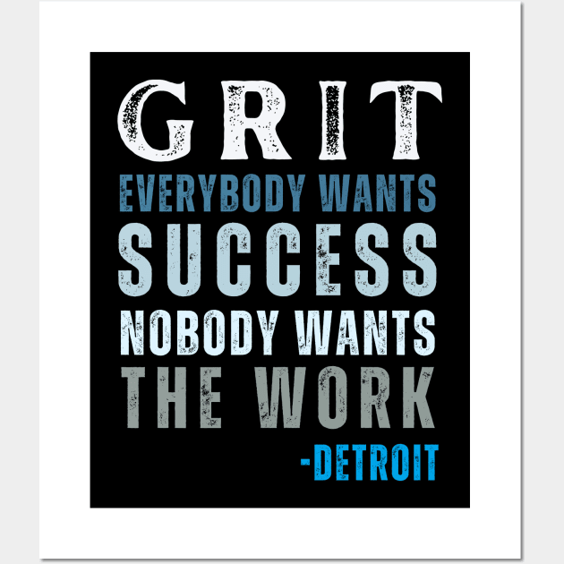 Detroit Grit Lions Football Wall Art by Little Duck Designs